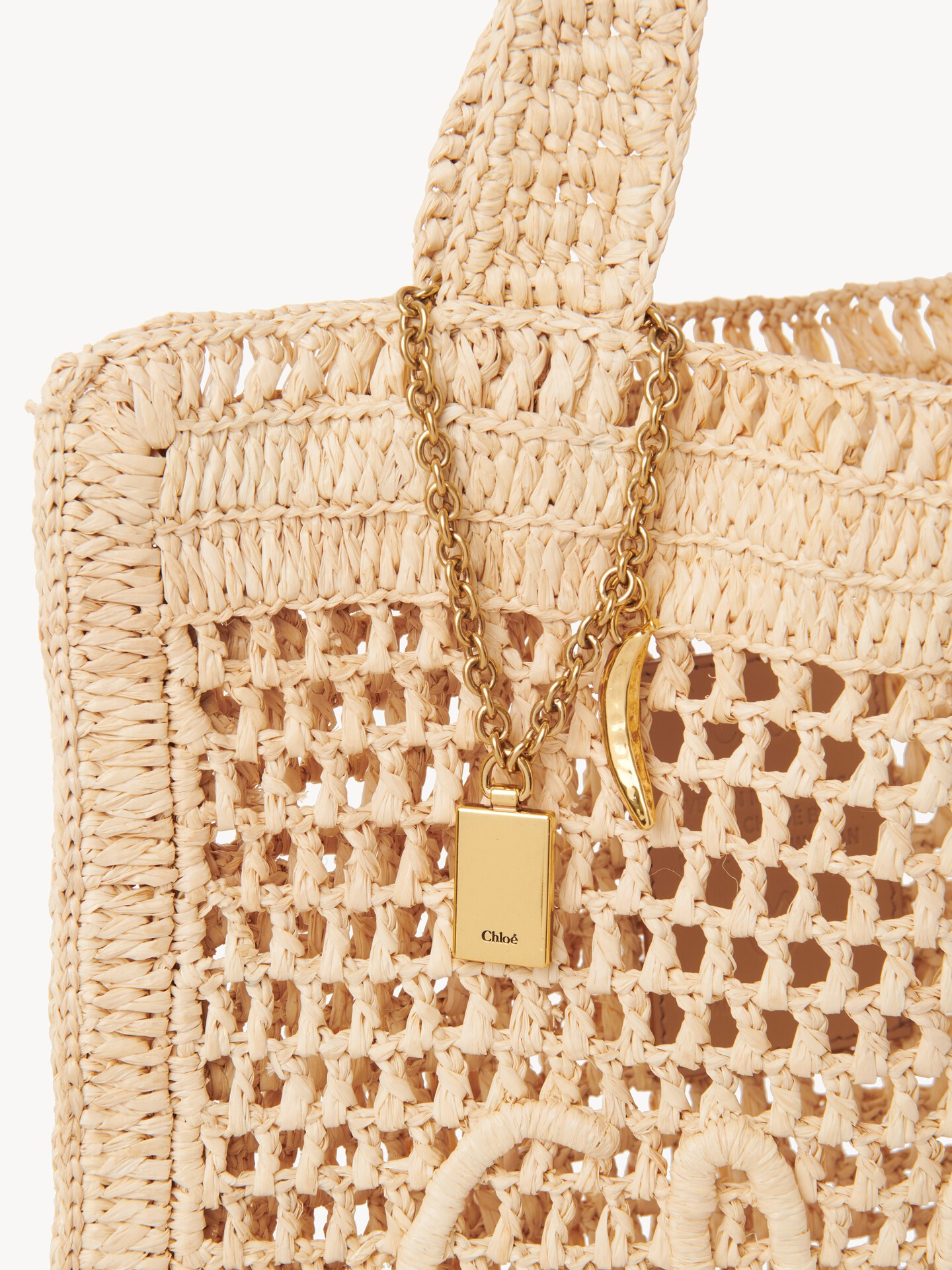 Summer Banana tote bag in raffia - 8