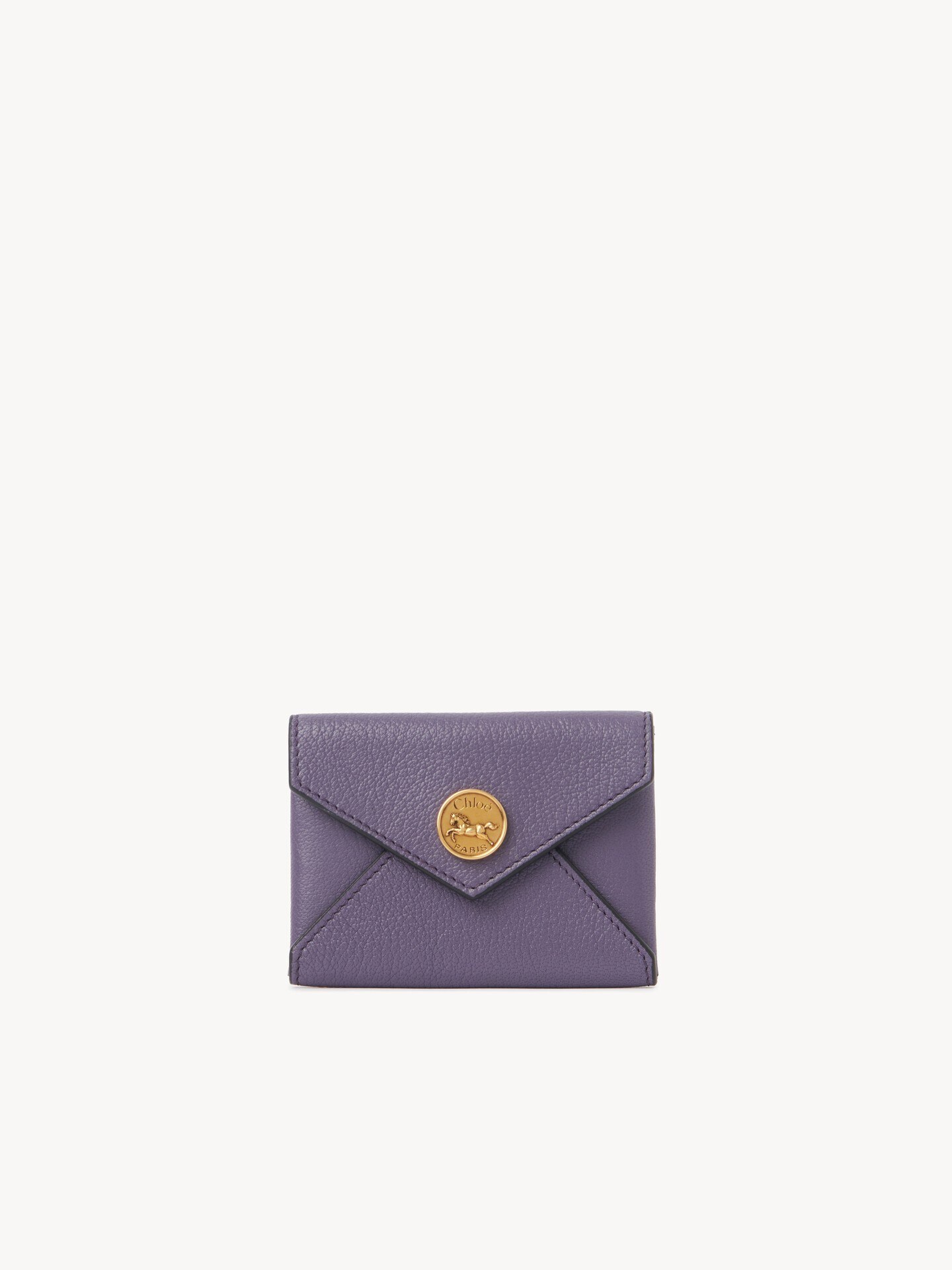 Envelope card holder in grained leather - 1
