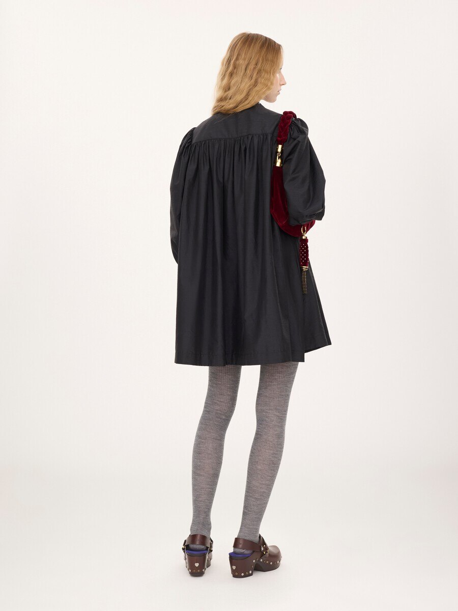 Long-sleeve mini dress in technical taffeta - 5