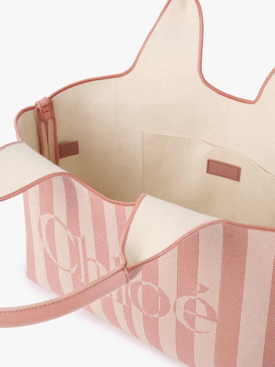 Chlo&eacute; Stripy east-west tote bag in jacquard - 6