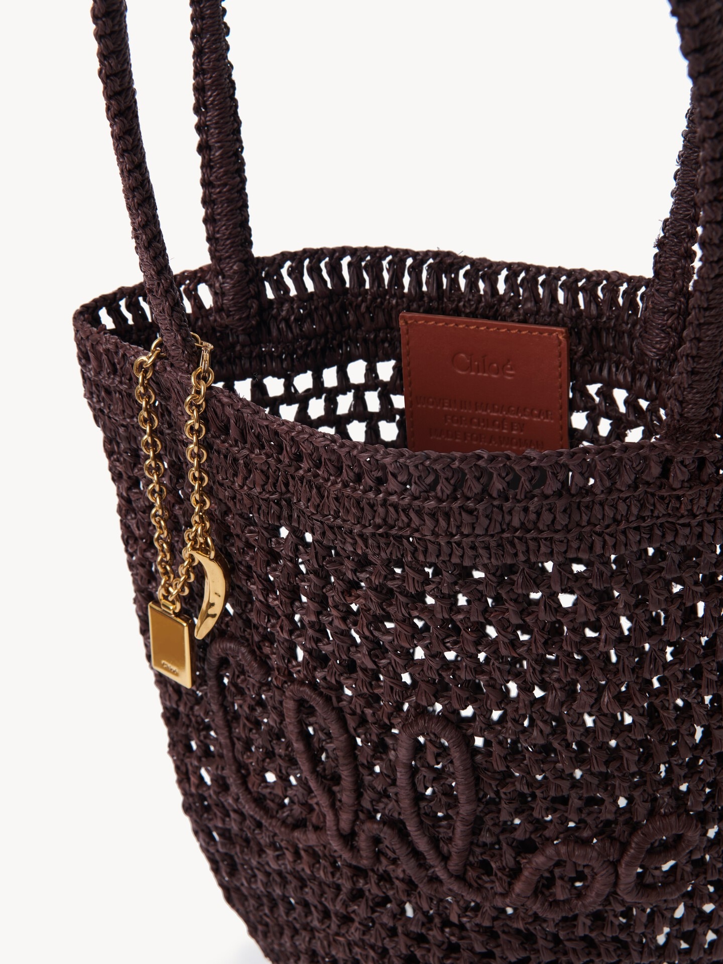 Petit sac cabas Summer Banana en raphia - 6