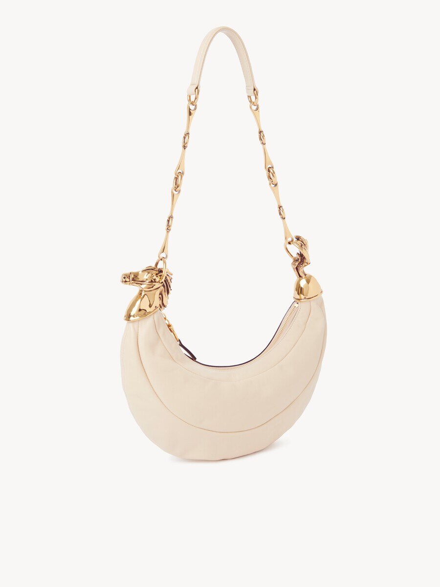 Chain Horse shoulder bag in grained leather - 4