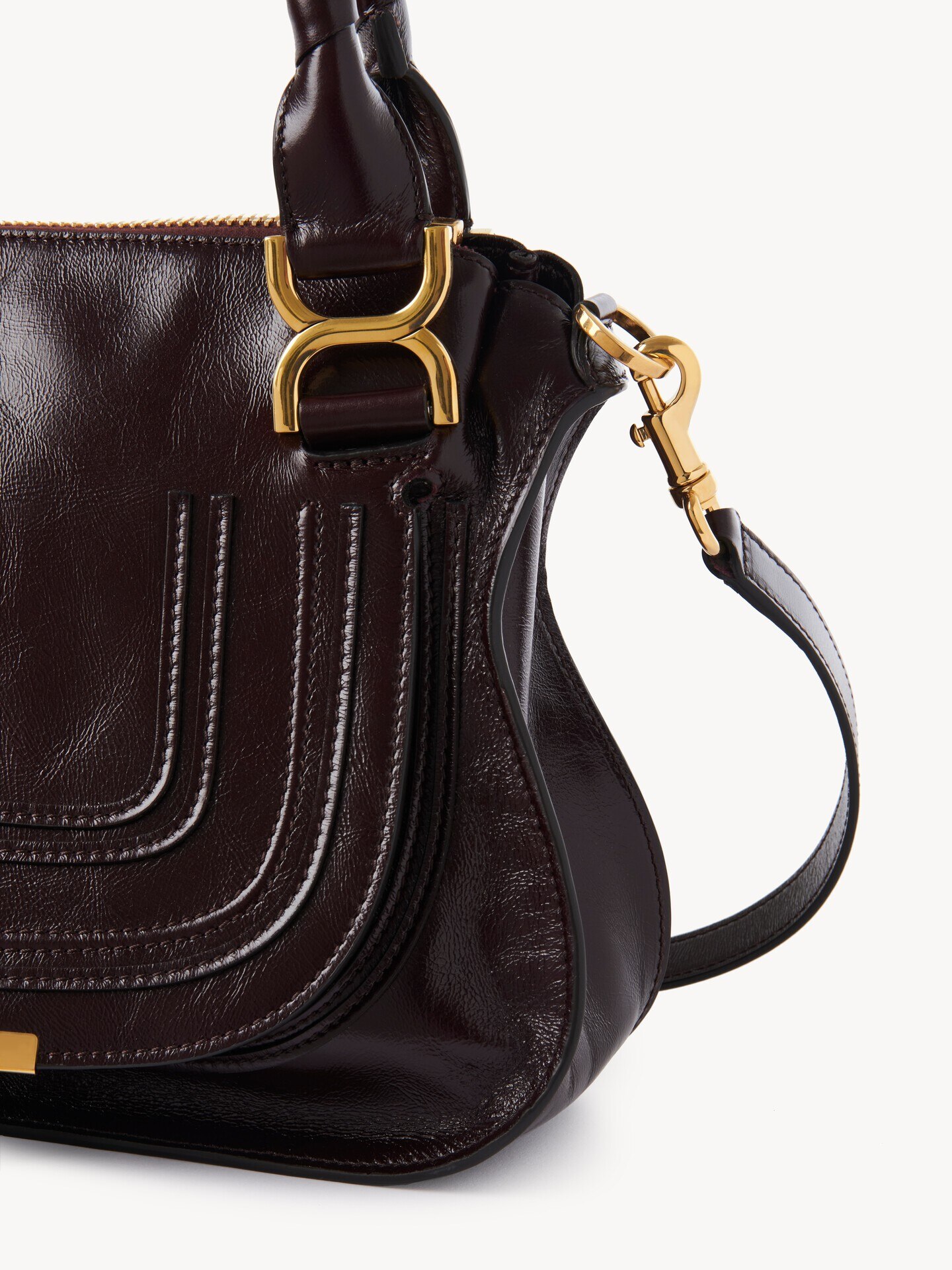 Small Marcie bag in shiny leather - 3.0