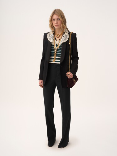 Boyish tailored pants in wool grain de poudre - 3