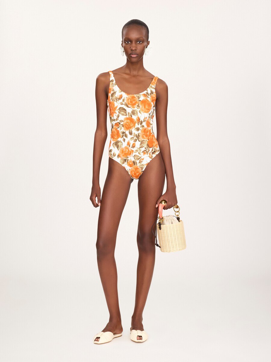 Bolso saco Chlo&eacute; Tropicus de mimbre - 8