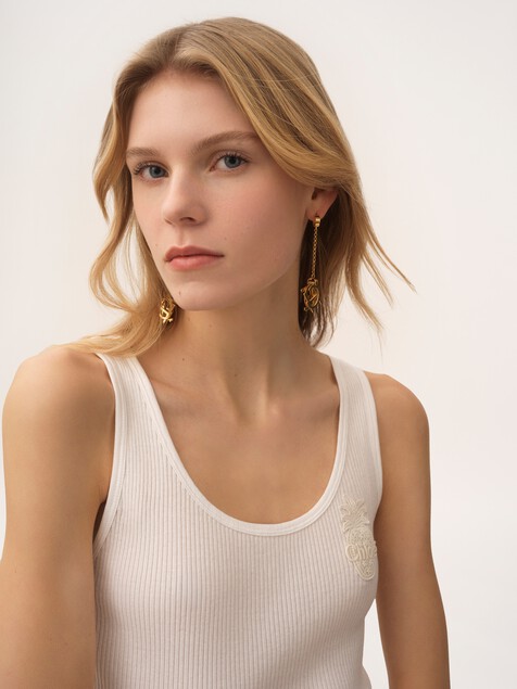 The Chlo&eacute; Letters earrings