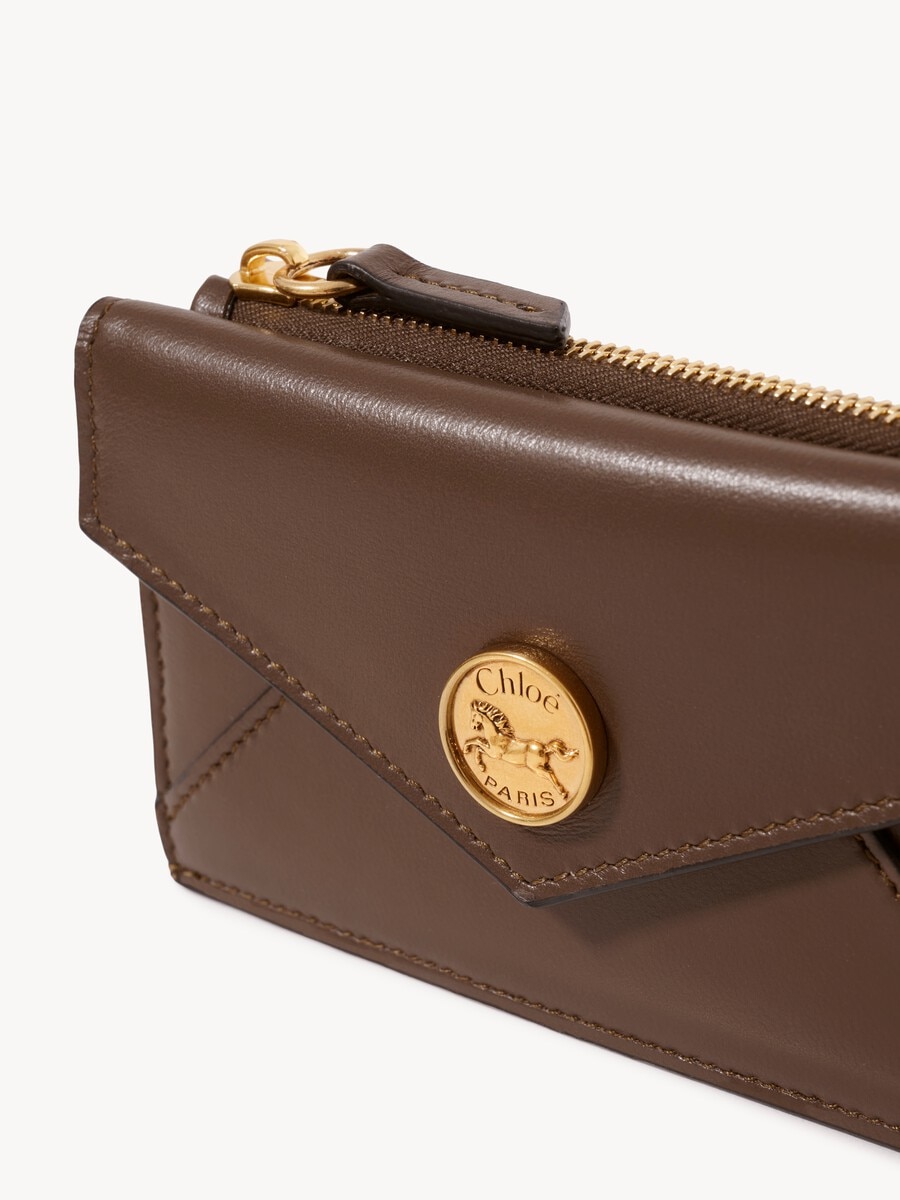 Small Envelope purse with card slots in soft & suede leather - 5