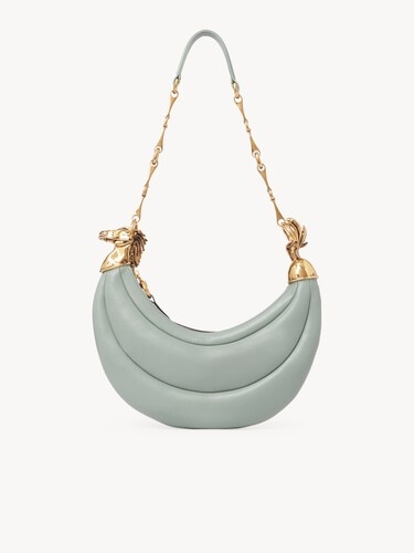 Bolso de hombro Chain Horse de cuero granulado - 1