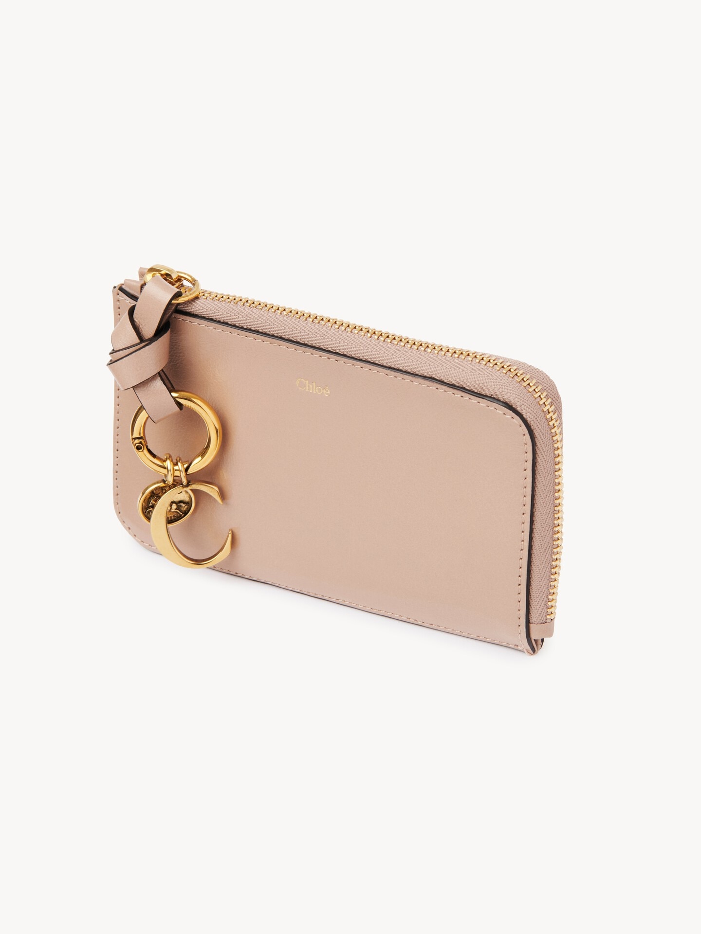 Porte-cartes et monnaie Alphabet en cuir brillant - 3