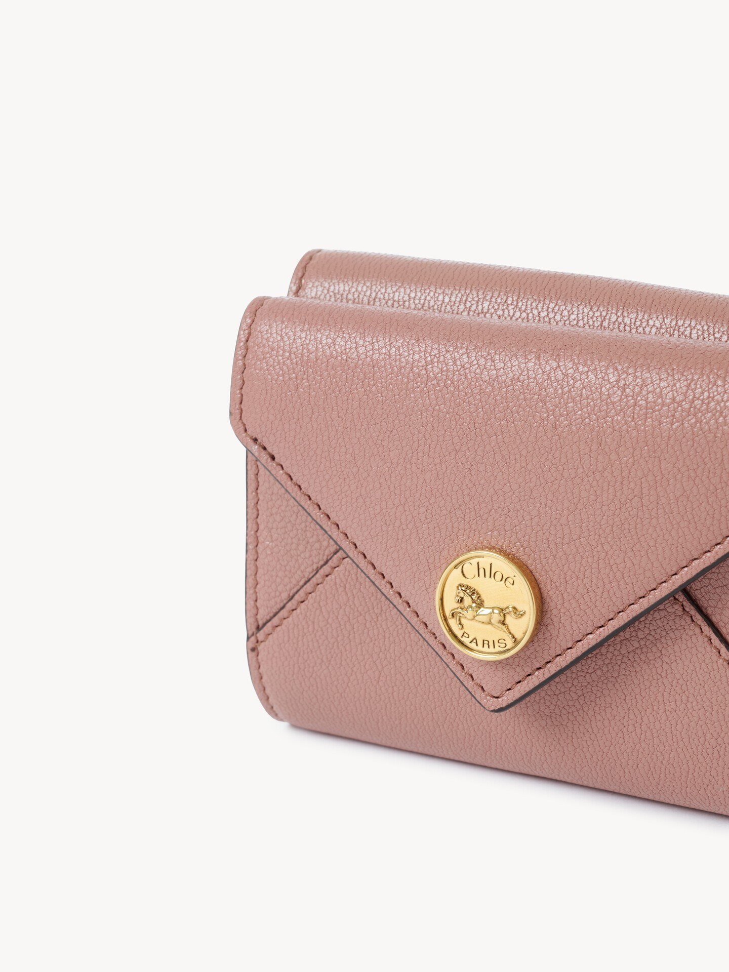 コローレ グレインレザー製Envelopeスモールトリフォールド 黄色 - Chloé