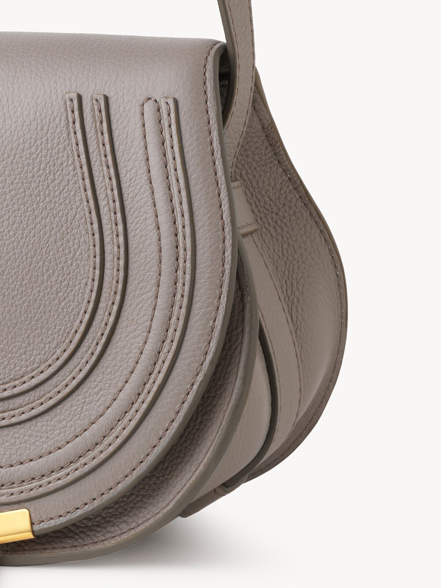 Small Marcie saddle bag in grained leather - 3.0