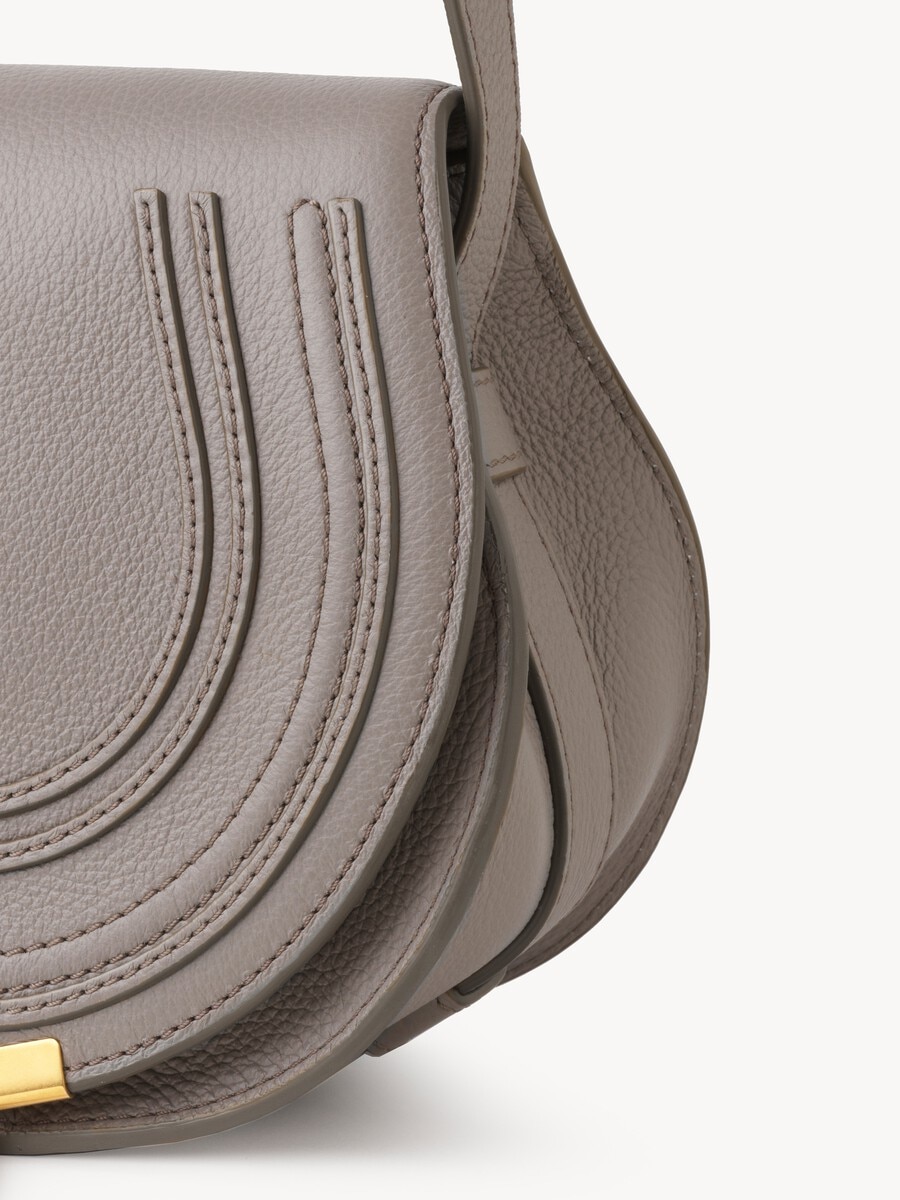 Small Marcie saddle bag in grained leather - 3