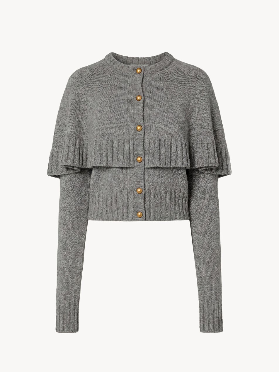 Cape cardigan in a wool & cashmere knit