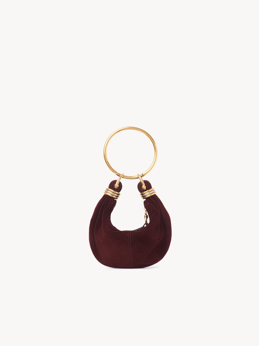 Mini sac hobo Bracelet bag en cuir velours - 1