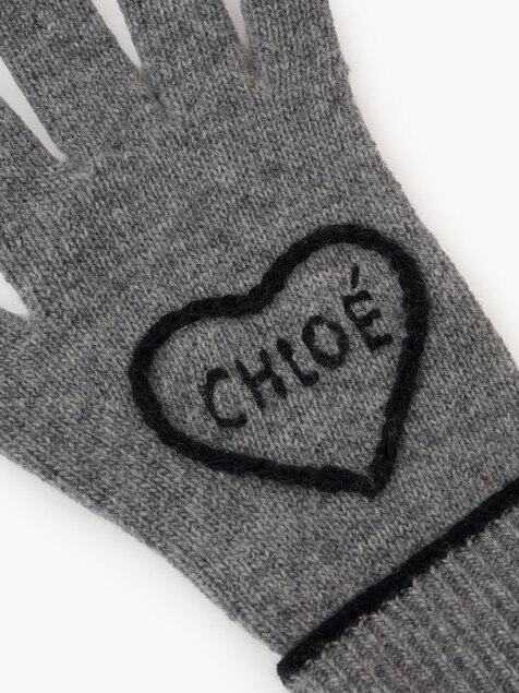 Gants Chlo&eacute; Encoeur en laine et cachemire