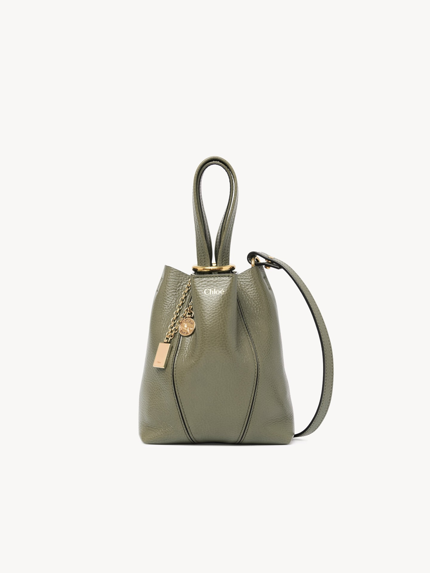 Small Chlo&eacute; Spin tote bag in grained leather - 2