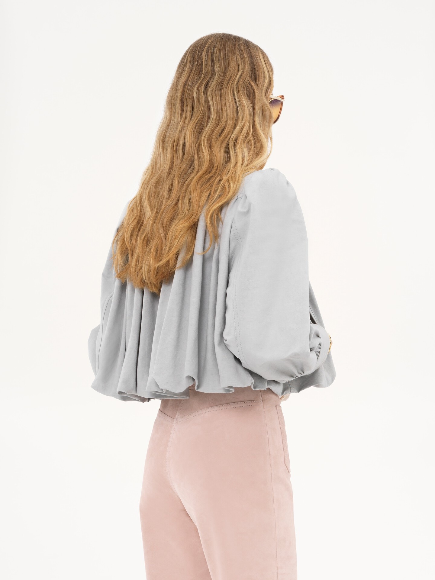 Veste boule fronc&eacute;e en toile de coton - 5