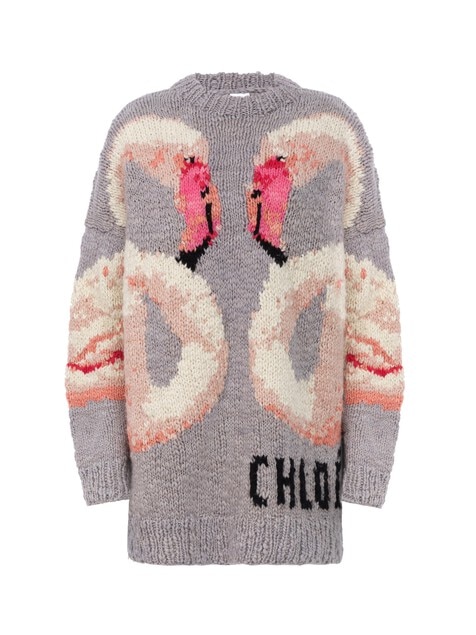 Oversized logo sweater in a wool knit