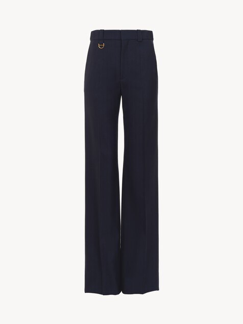 Boyfriend-Hose aus Stretchwolle