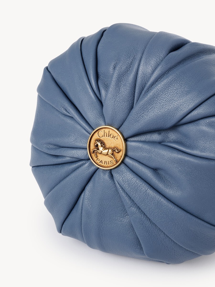 Chlo&eacute; Pliss&eacute; shoulder bag with chain in pleated leather - 7