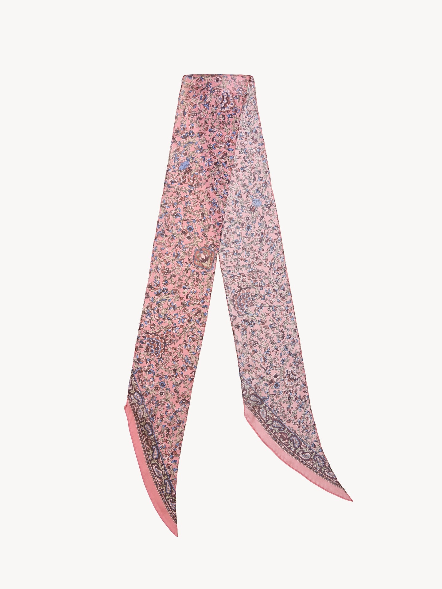 The Chlo&eacute; Paisley bandeau scarf in silk charmeuse - 2