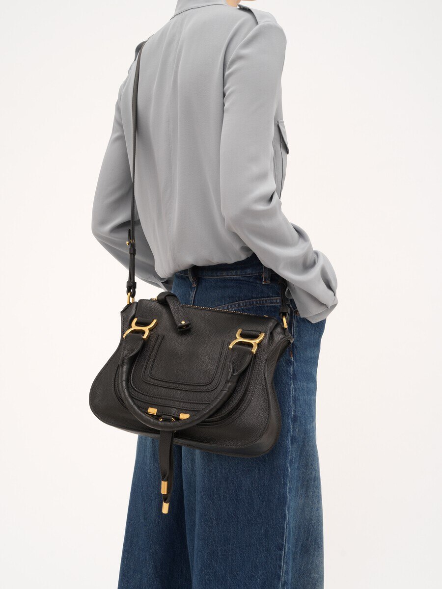 Small Marcie bag in grained leather - 4