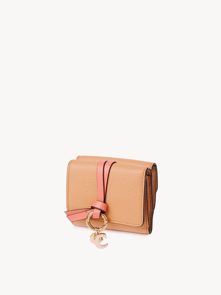 Mini Alphabet tri-fold in grained leather - 2