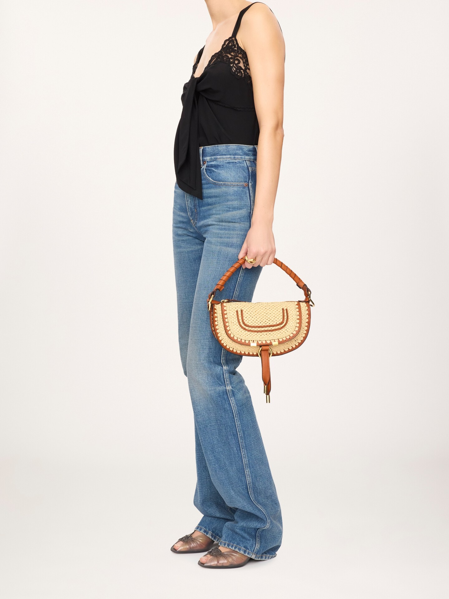 Minibolso bandolera Marcie de rafia - 7