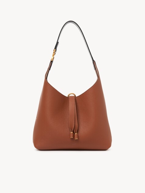 Small Marcie hobo bag in grained leather