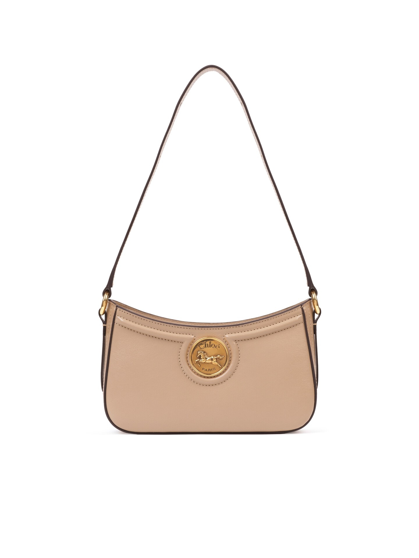 グレインレザー製Horse Medalショルダーバッグ ベージュ - Chloé