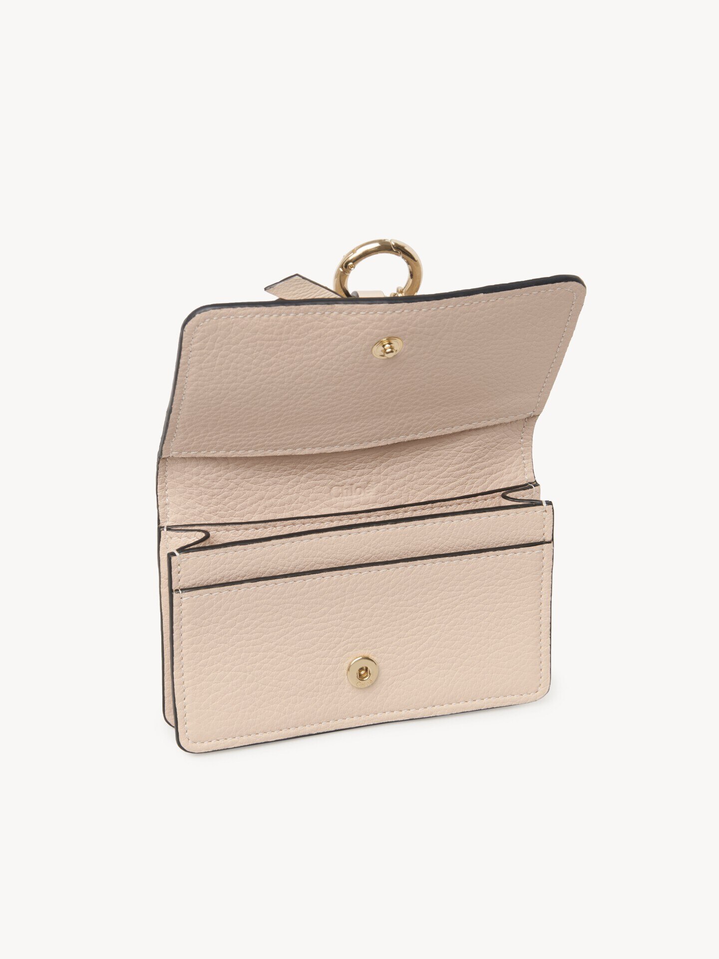 Alphabet card holder in grained leather - 4