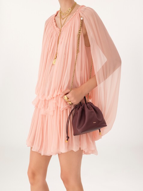 Mini Chlo&eacute; Icons shoulder bag with chain in soft leather
