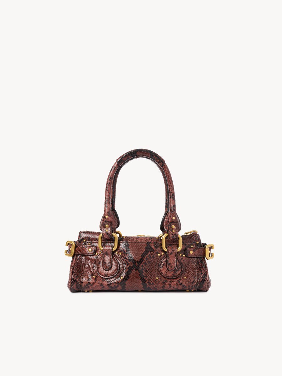 Petit sac Paddington en cuir effet python - 5