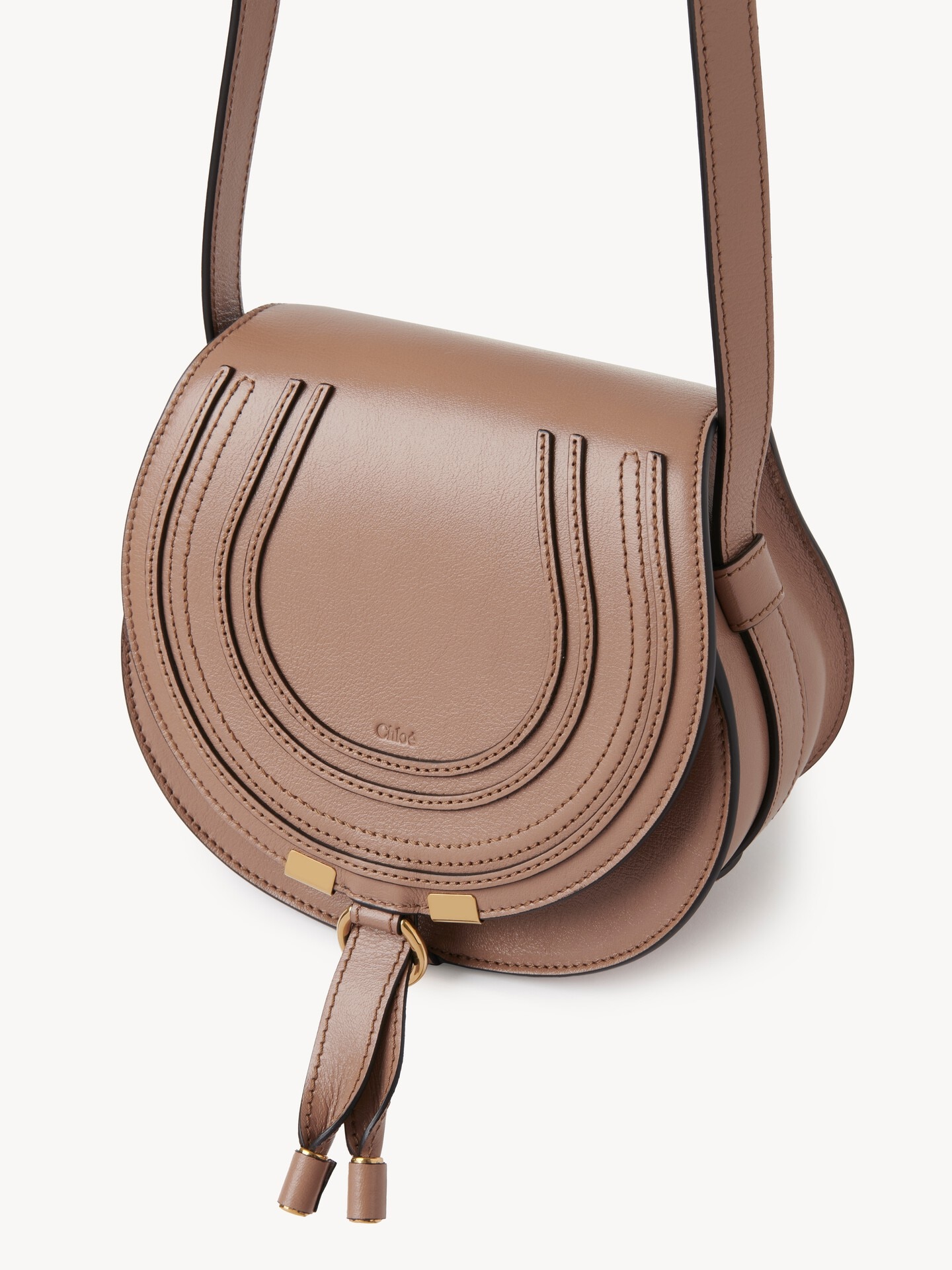Small Marcie saddle bag in shiny leather - 5