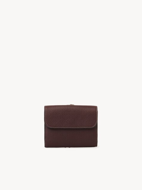 Petit portefeuille &agrave; trois volets Alphabet en cuir grain&eacute;