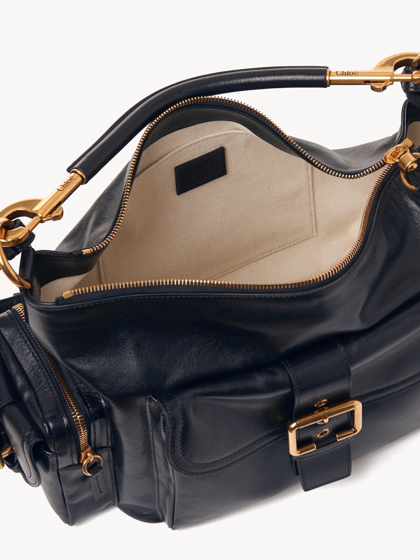 Camera bag aus gl&auml;nzendem Leder - 6