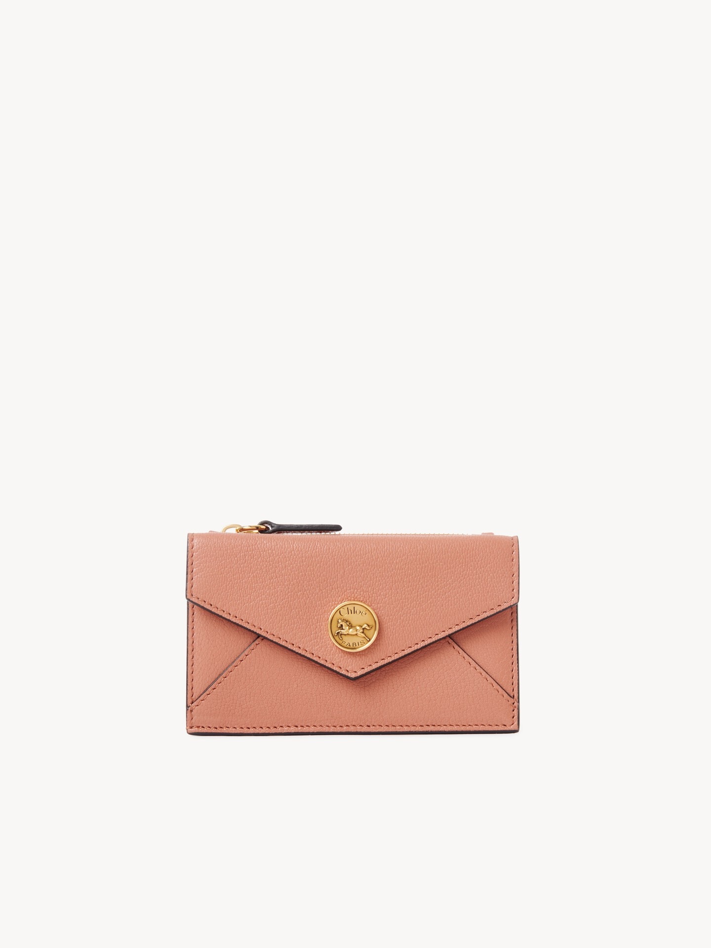 Small Envelope purse with card slots in grained leather - 2