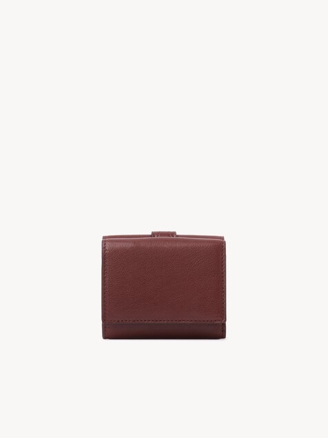 Mini portefeuille &agrave; trois volets Paddington en cuir grain&eacute;