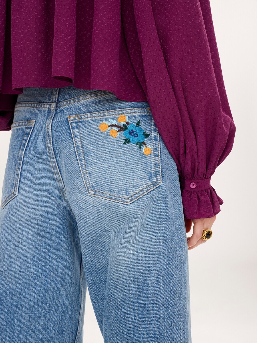 Straight jeans in denim - 7