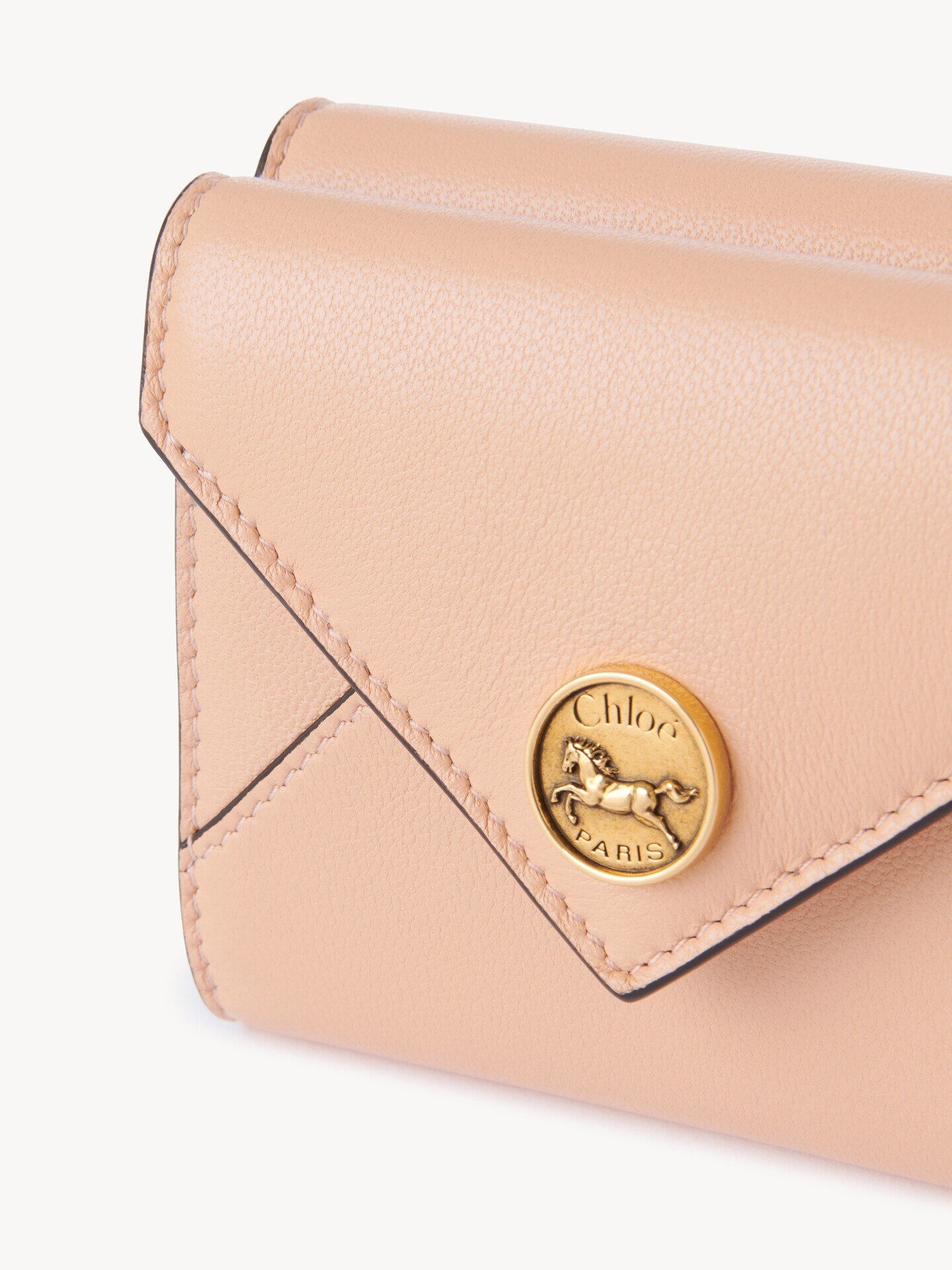 Petit portefeuille &agrave; trois volets Envelope en cuir grain&eacute; - 6