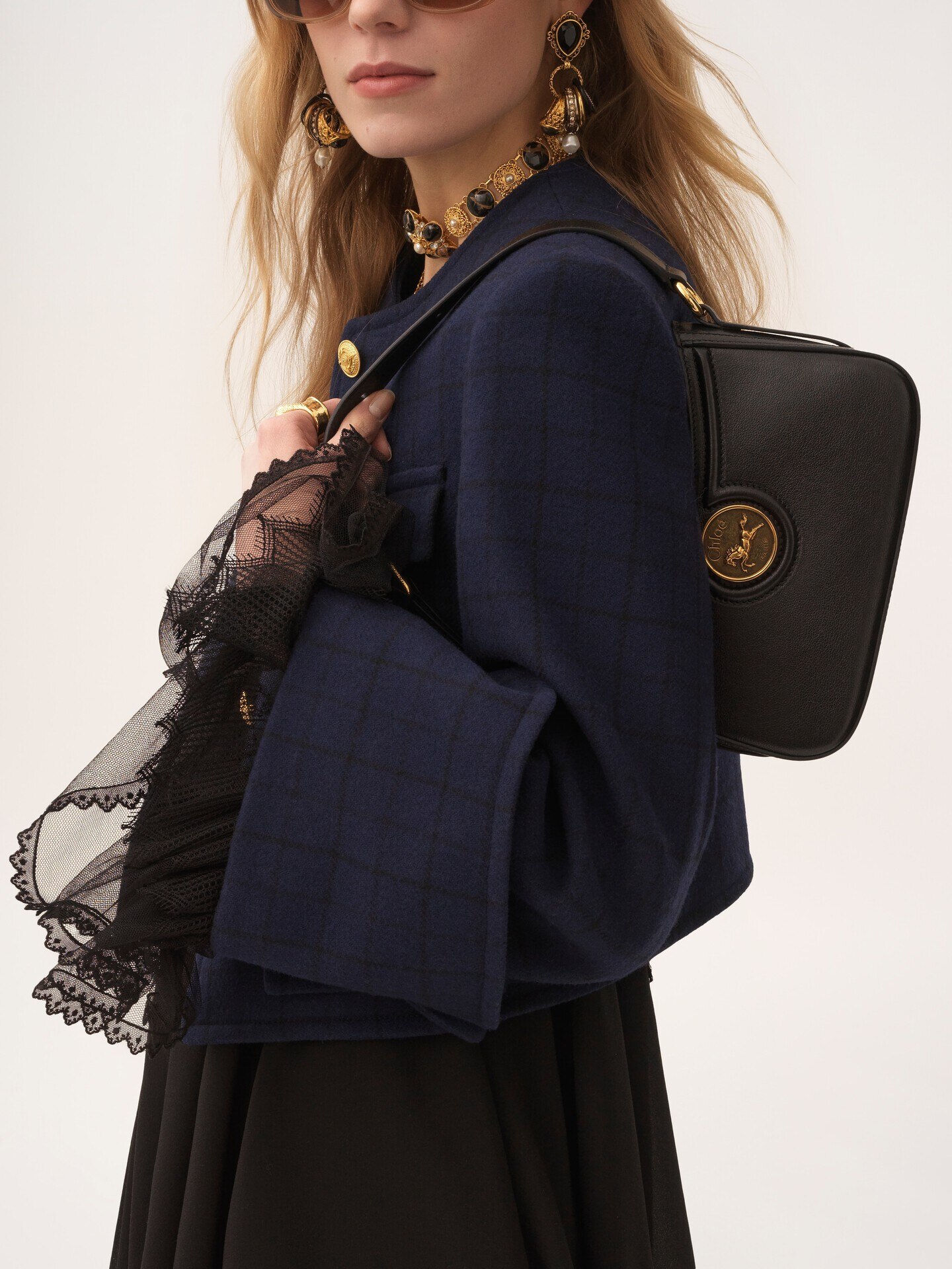 Horse Medal shoulder bag in grained leather - 3