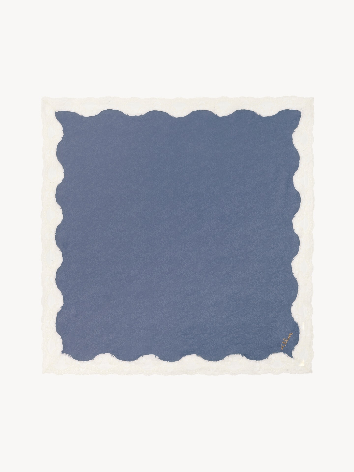 The Chlo&eacute; Poetic square scarf in silk & lace - 2