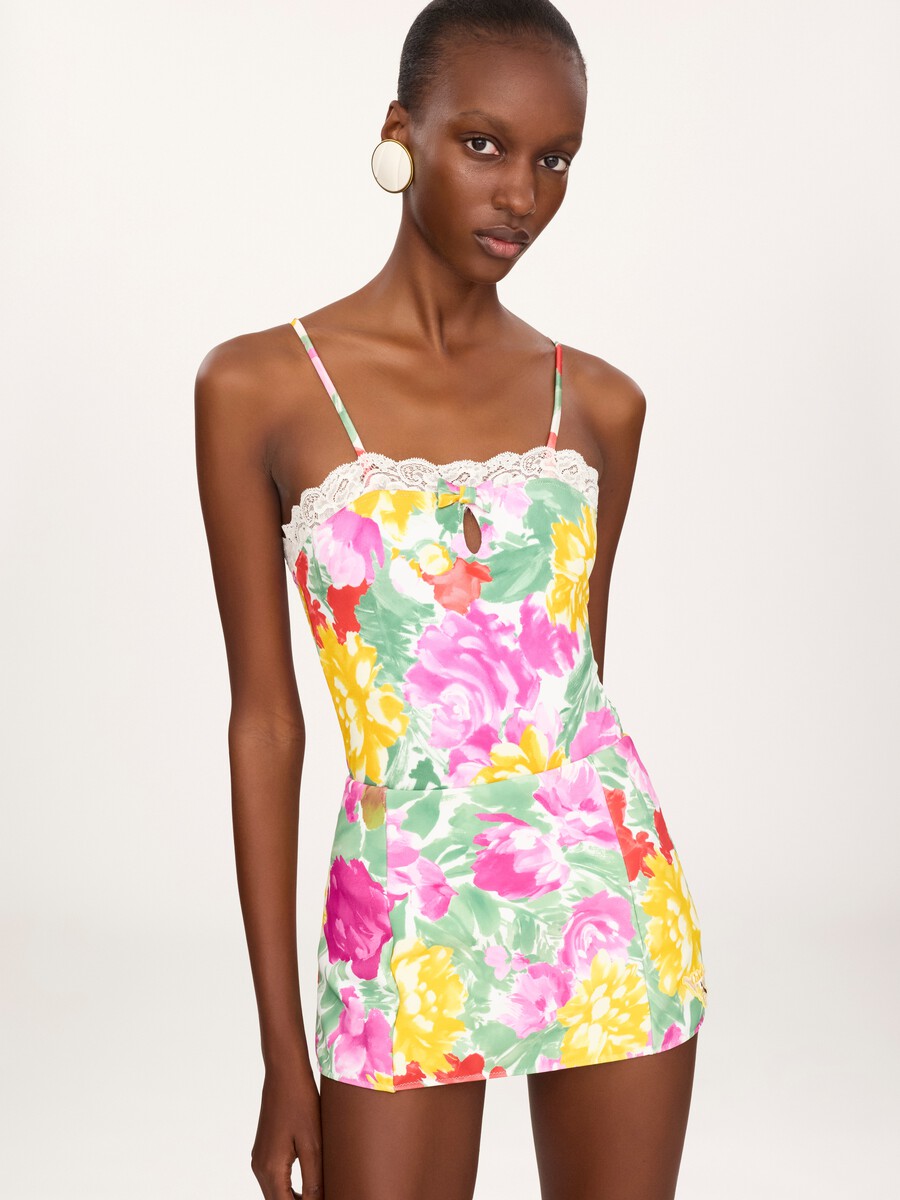 Garden-print bodysuit - 4