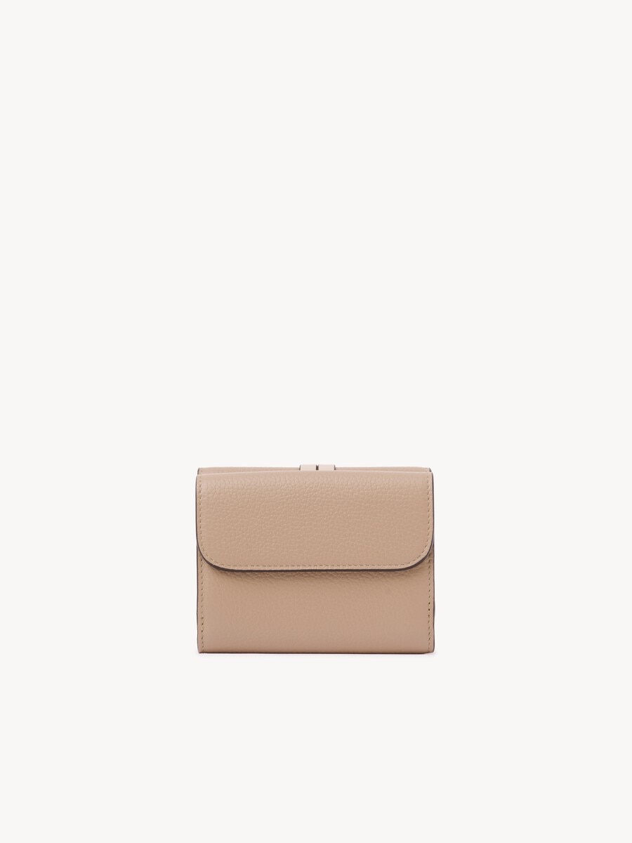 Small Alphabet tri-fold in grained leather  - 3