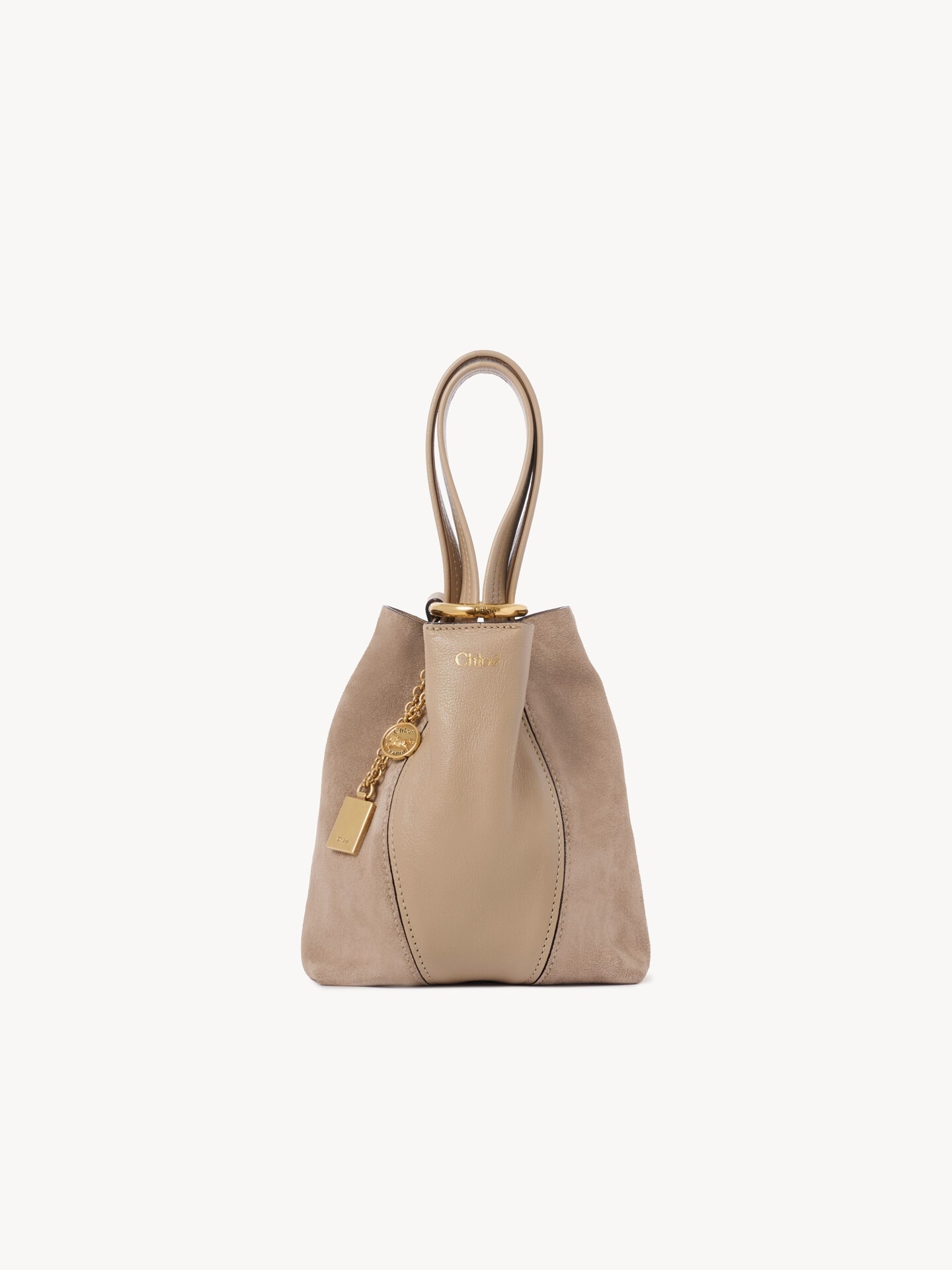 Small Chlo&eacute; Spin tote bag in grained and suede leather - 2
