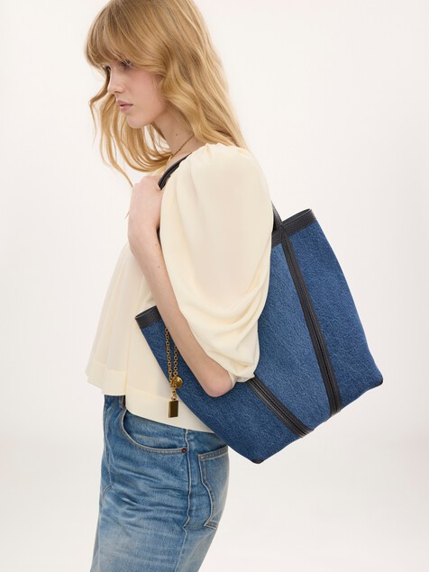 Chlo&eacute; Spin tote bag in denim