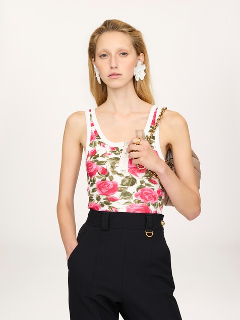 D&eacute;bardeur henley en jersey de coton