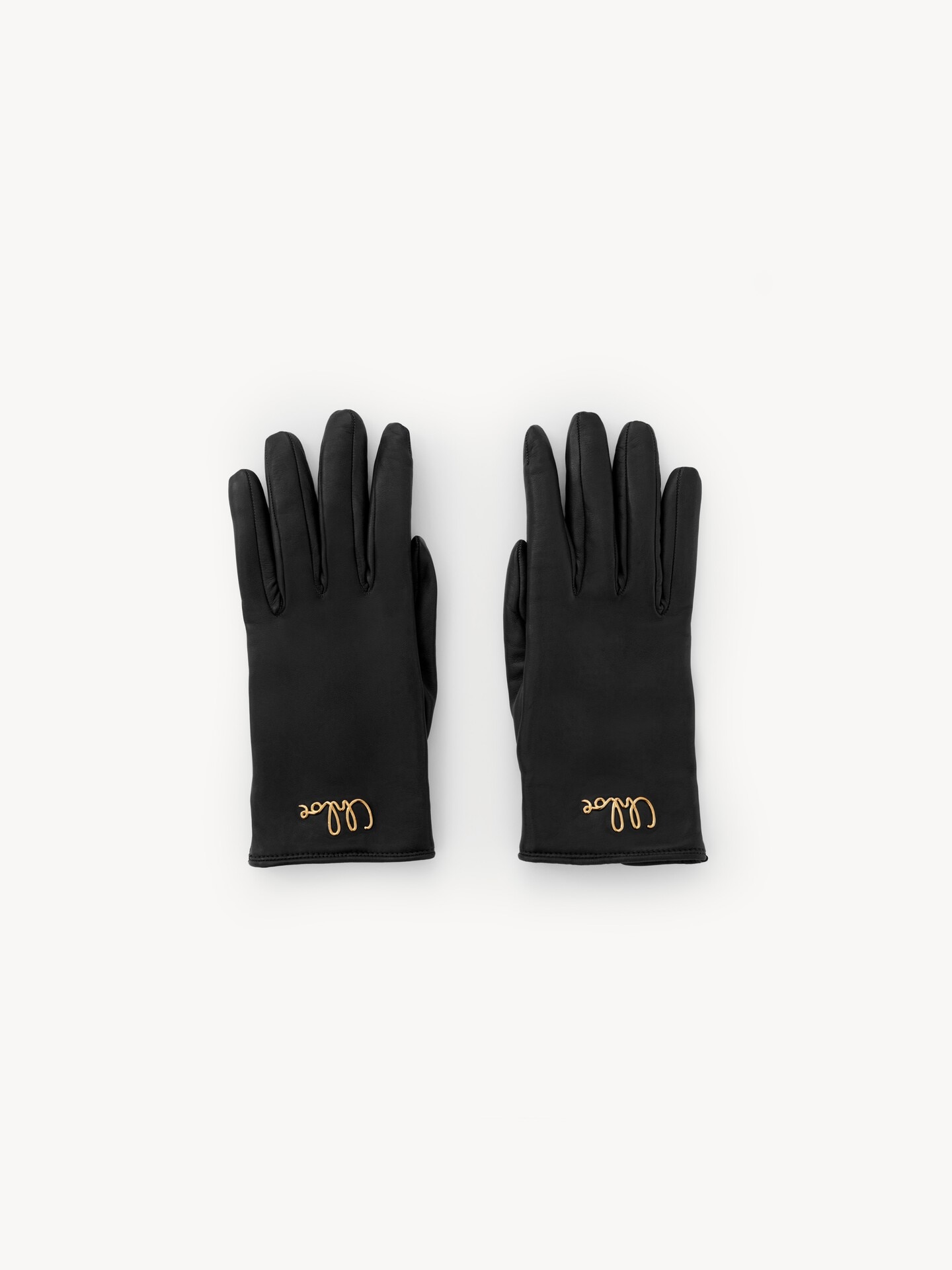 Chloe（クロエ）レザーロンググローブ / ブラック　20cm美品 The Chloé Iconic gloves in leather Black - Chloé