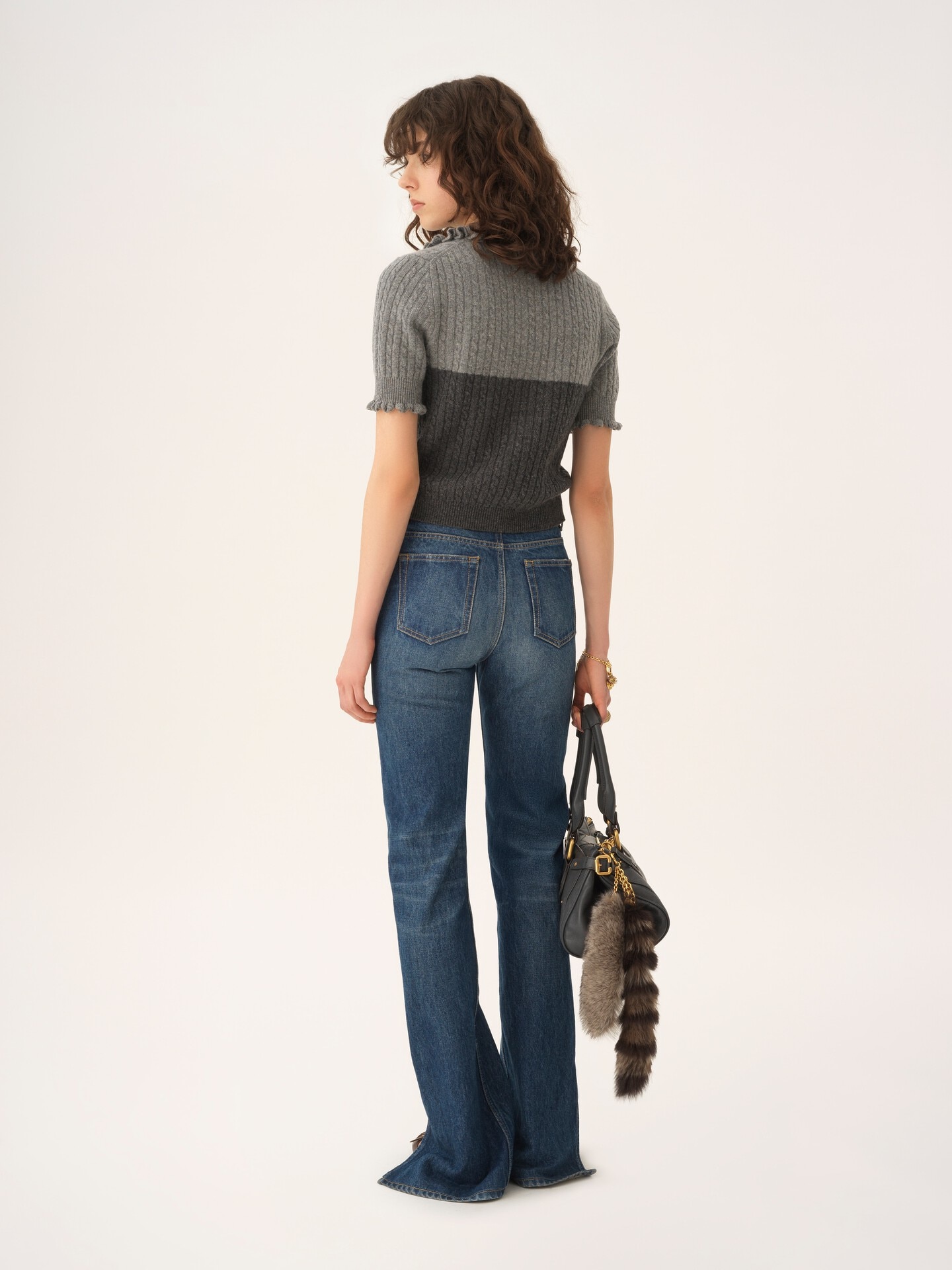 Short-sleeve polo sweater in a wool & cashmere knit - 5
