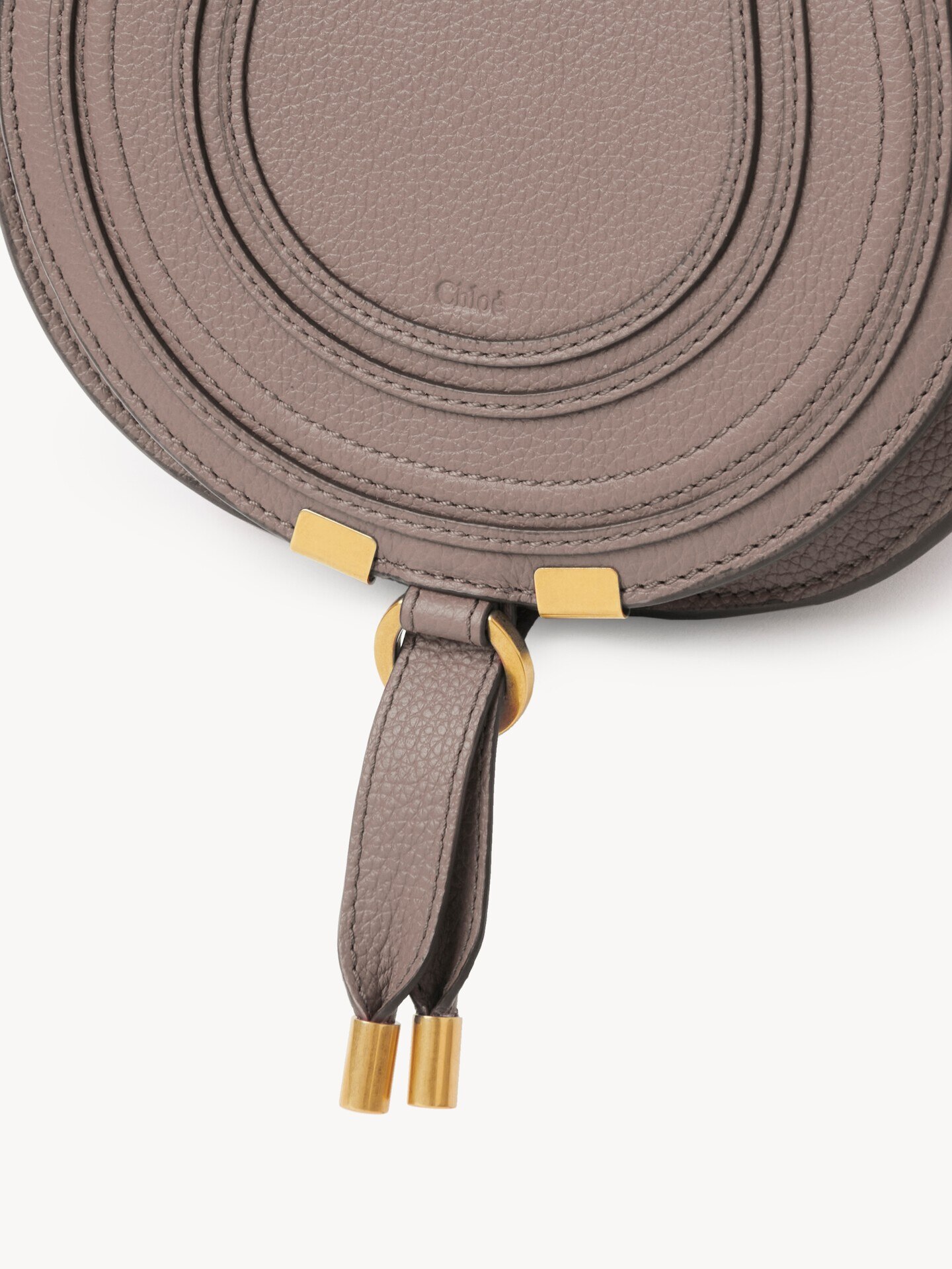 Small Marcie saddle bag in grained leather - 5.0